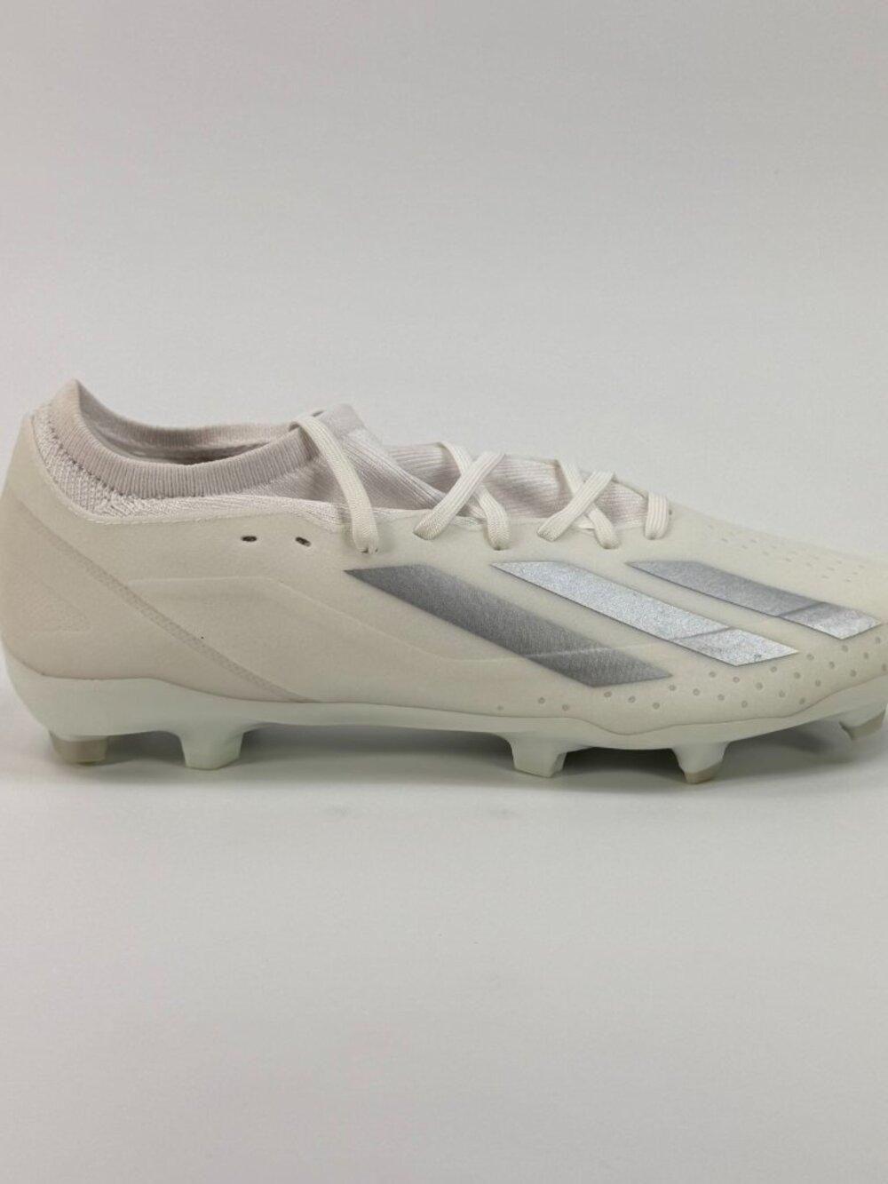 Adidas X Crazyfast Pro FG 'White Silver Metallic' IG9118 Soccer size 9 READ